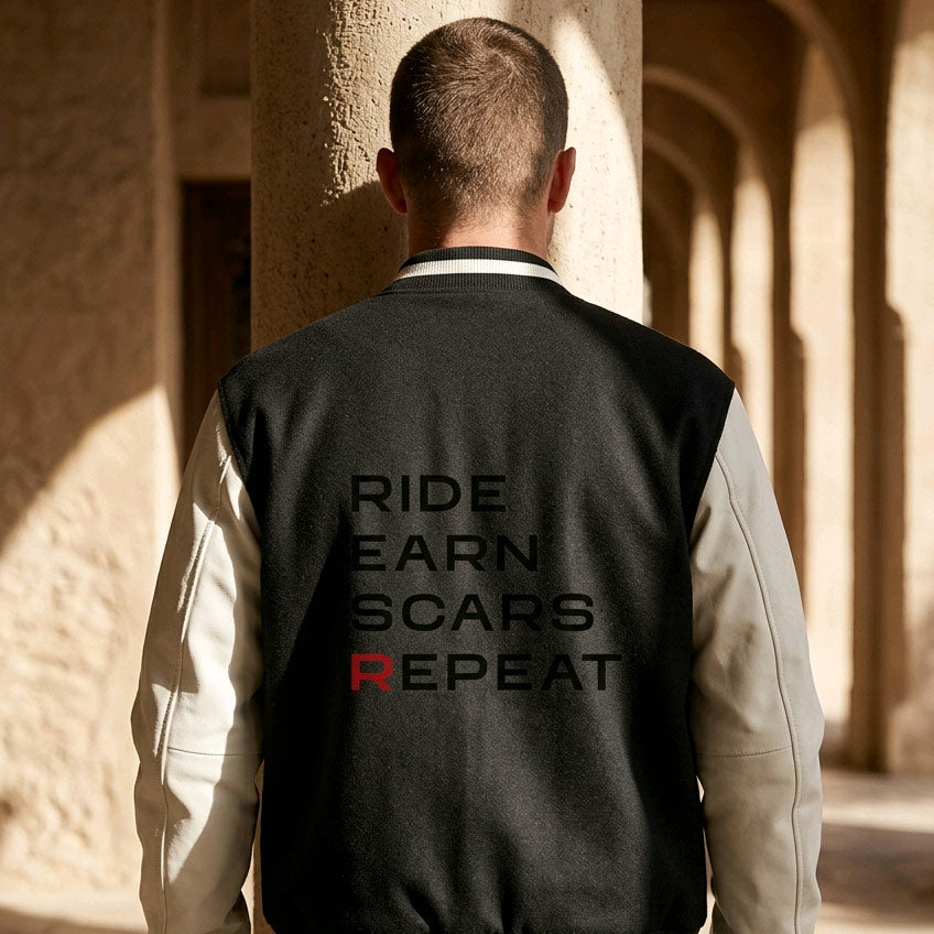 Cooldown varsity jacket black
