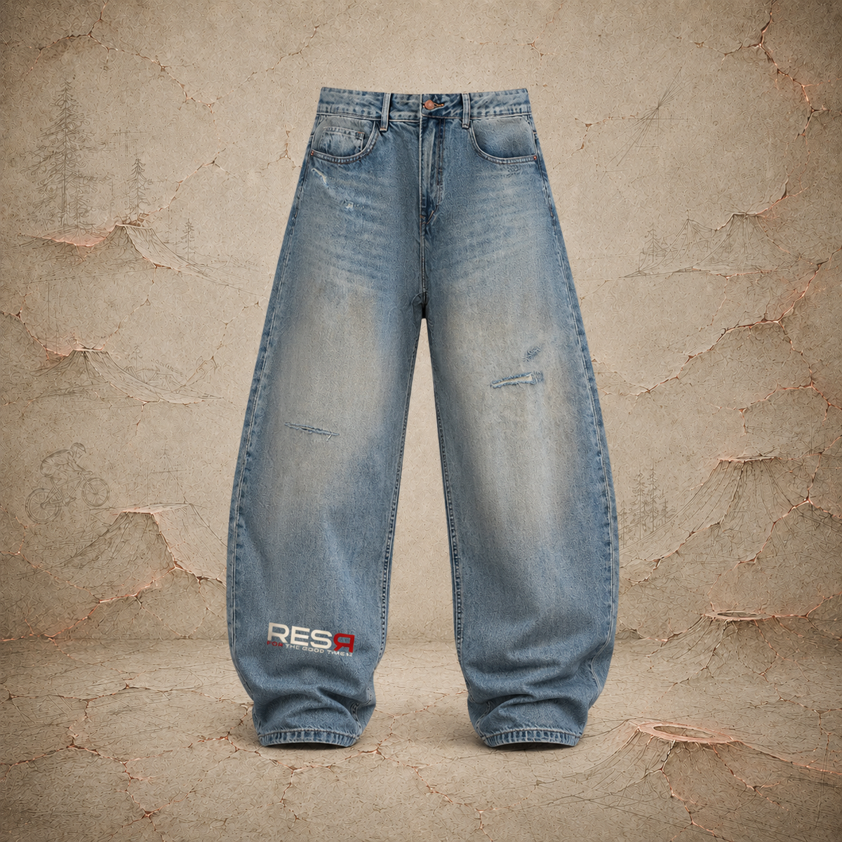 Basic Barrel Leg Jeans