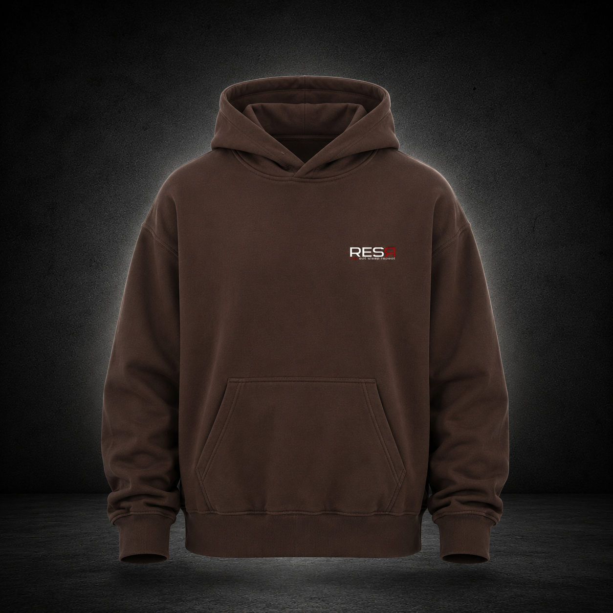 anchor hoodie Coffee / small logo