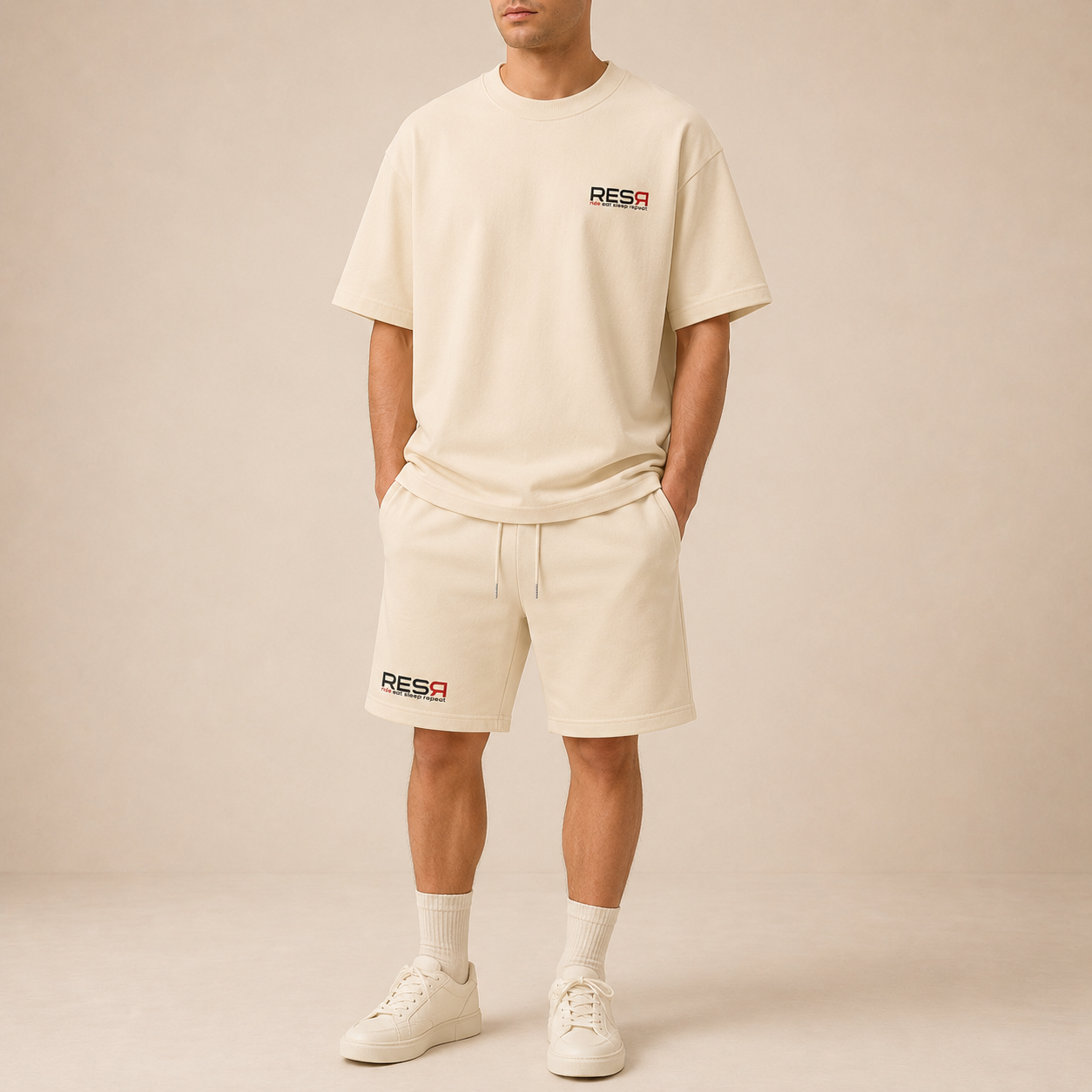 foundation shirt and sweatshorts
