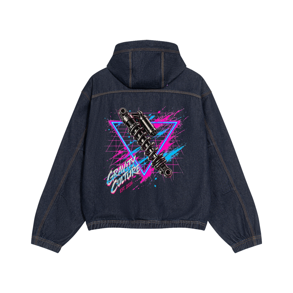 Gravity Culture Denim Hoodie 80´s