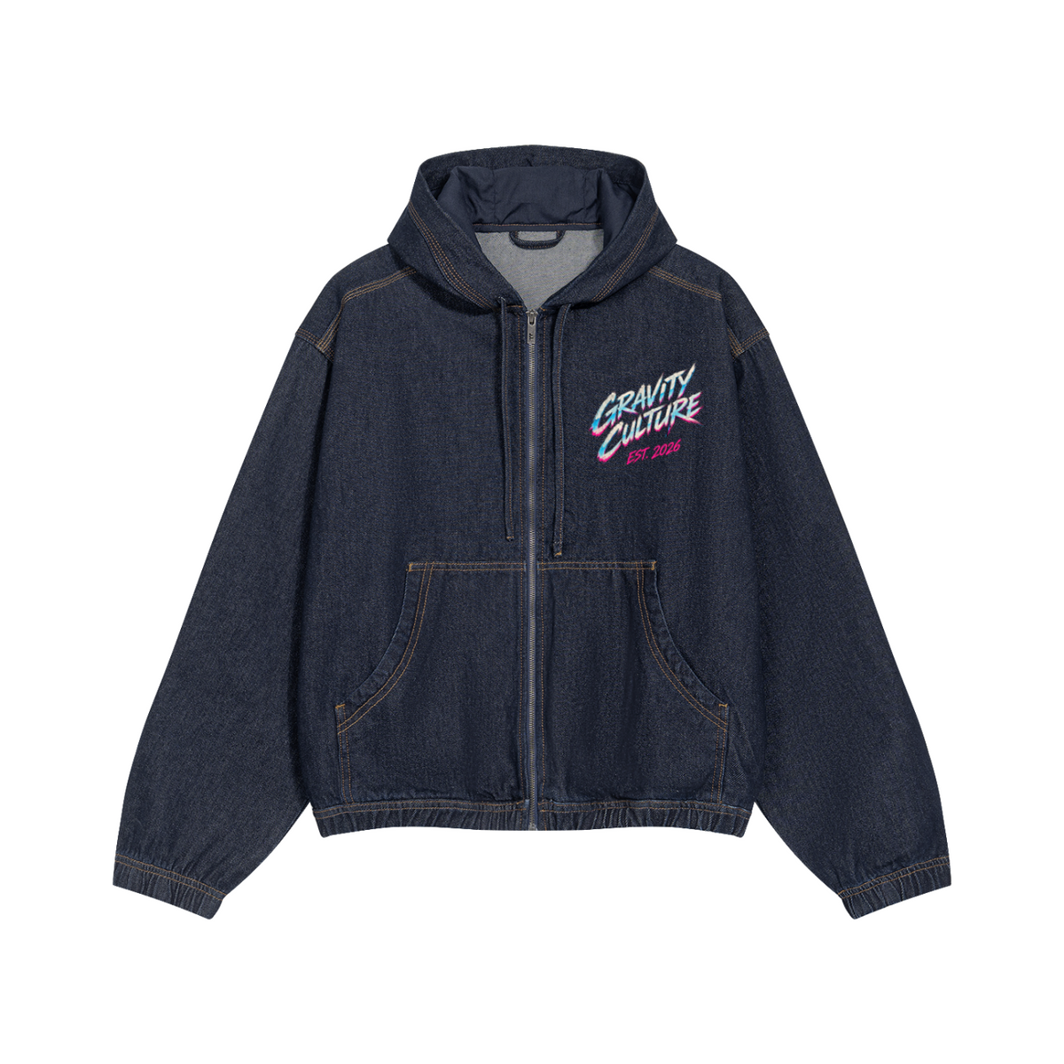 Gravity Culture Denim Hoodie 80´s