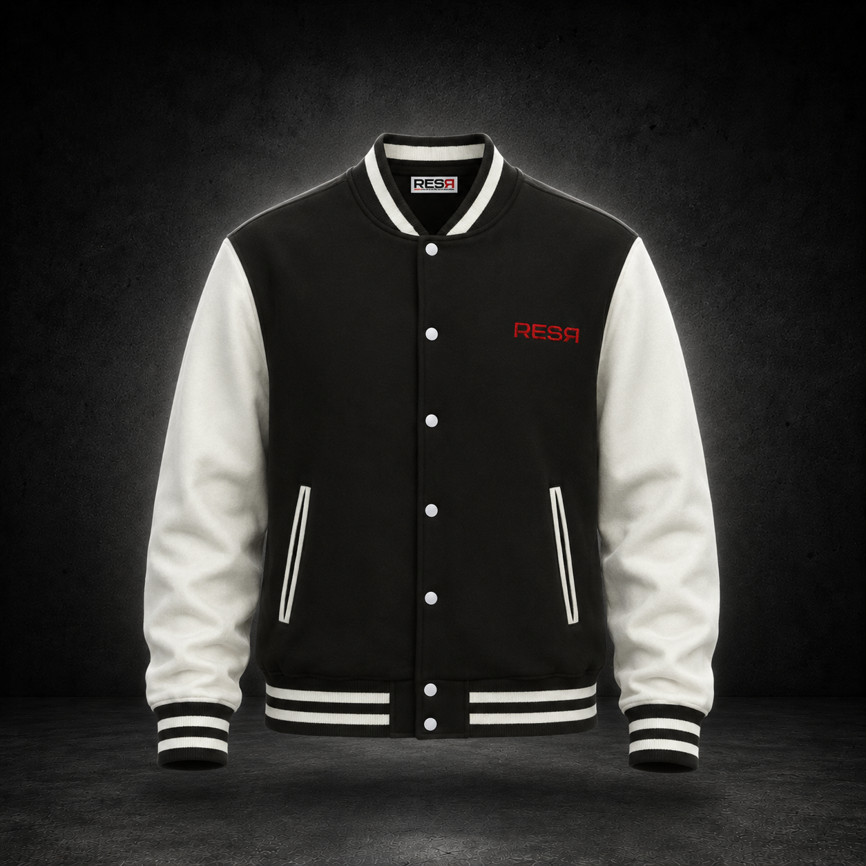 cooldown varsity jacket / black