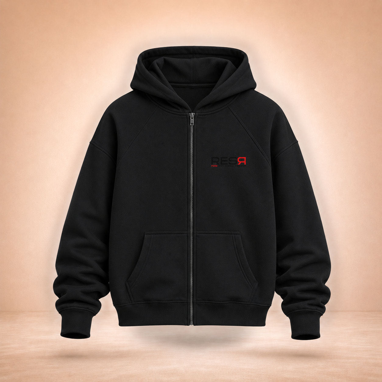 chillzone zip hoodie / black