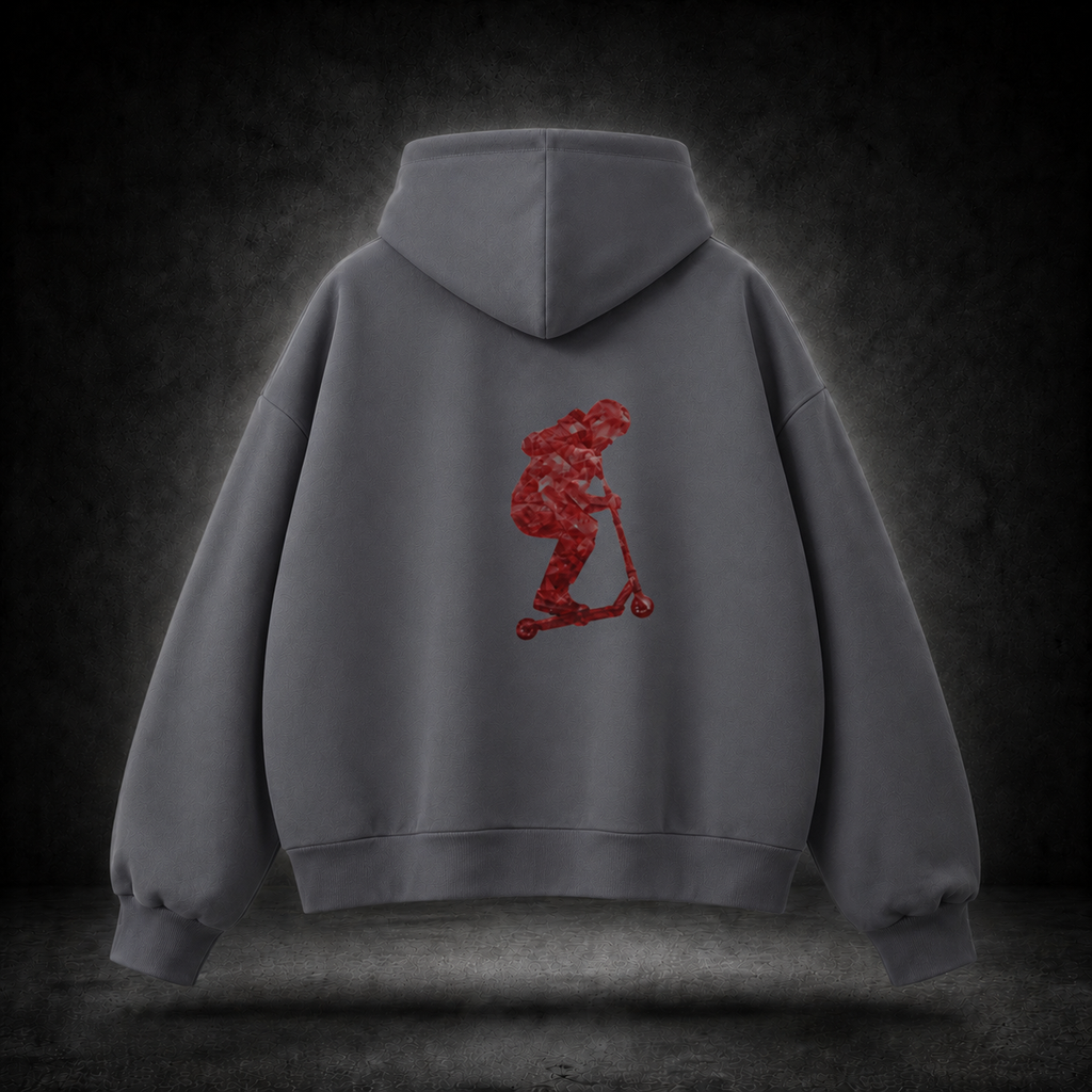 Signal scooter fleece hoodie