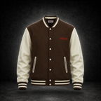 Cooldown varsity jacket coffee