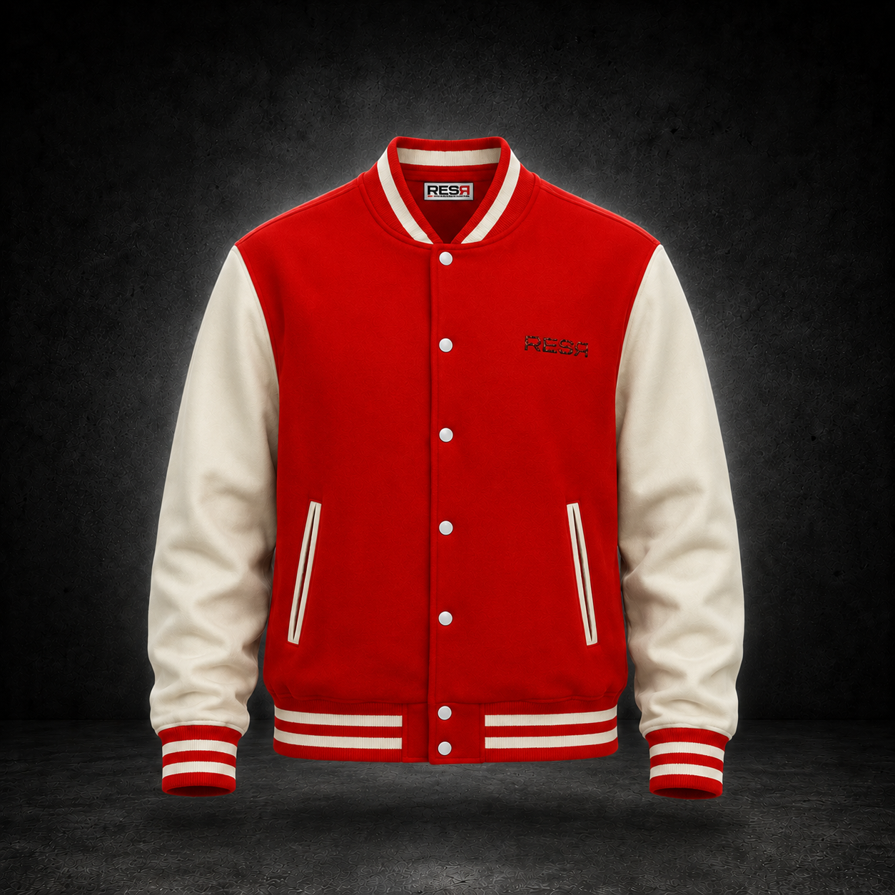 Cooldown varsity jacket red