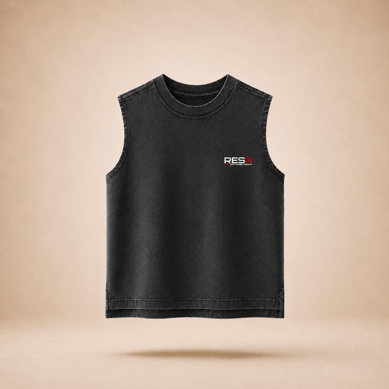 next tank top snow washed / black