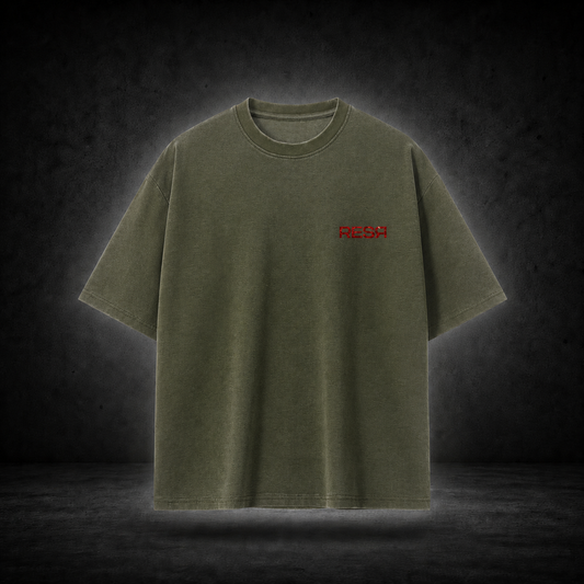 Cooldown waffle shirt olive green