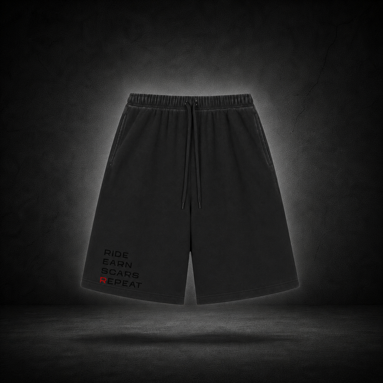 COOLDOWN WAFFLE SHORTS / black