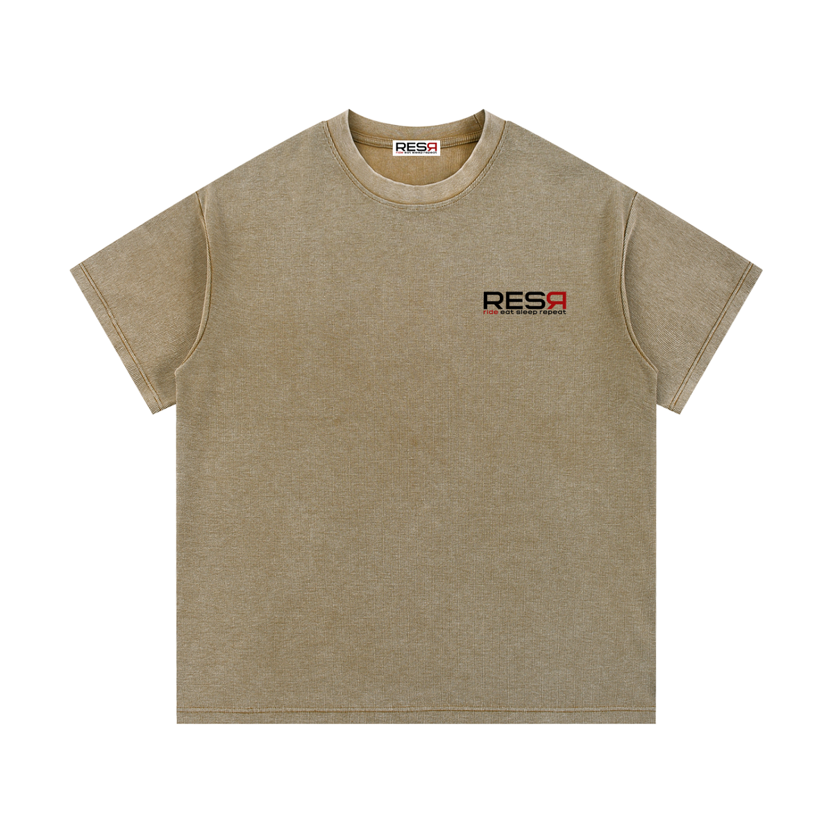 Foundation Waffle Knit T-Shirt beige