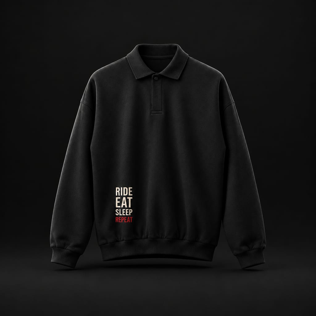 Heavyweight Fleece Polo Sweatshirt
