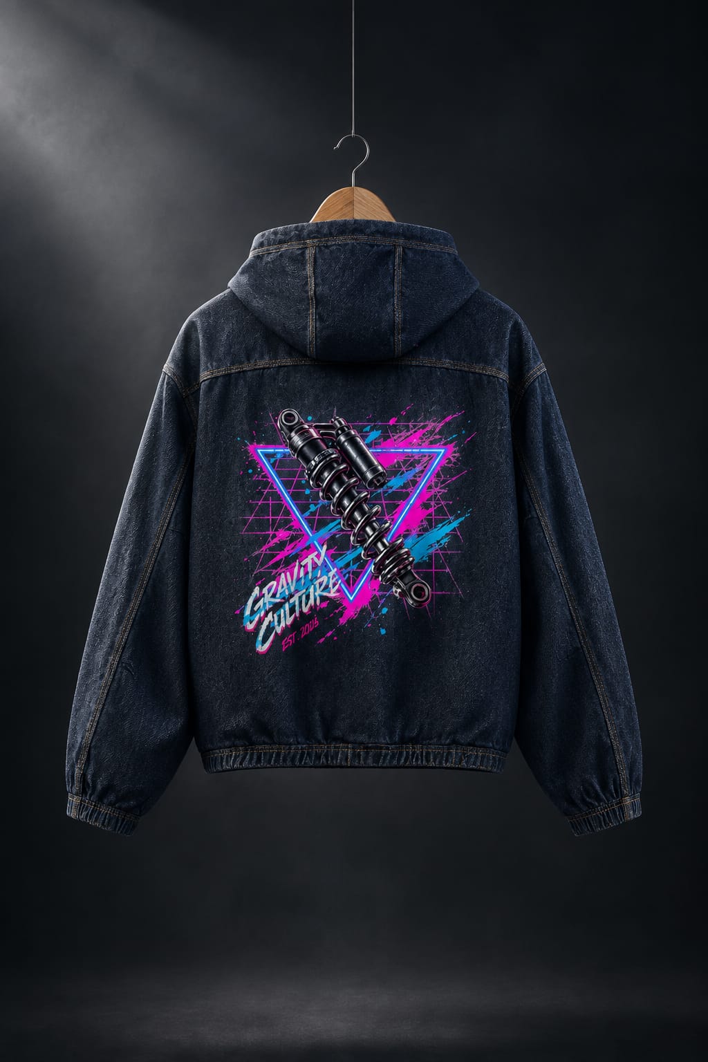 Gravity Culture Denim Hoodie 80´s