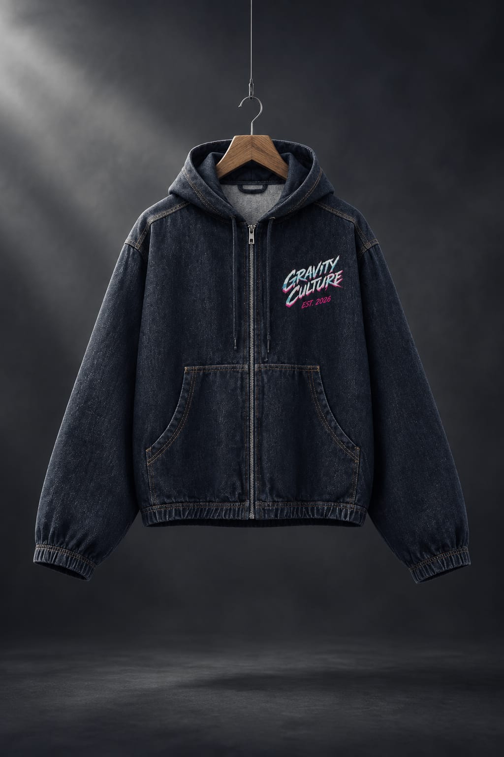 Gravity Culture Denim Hoodie 80´s