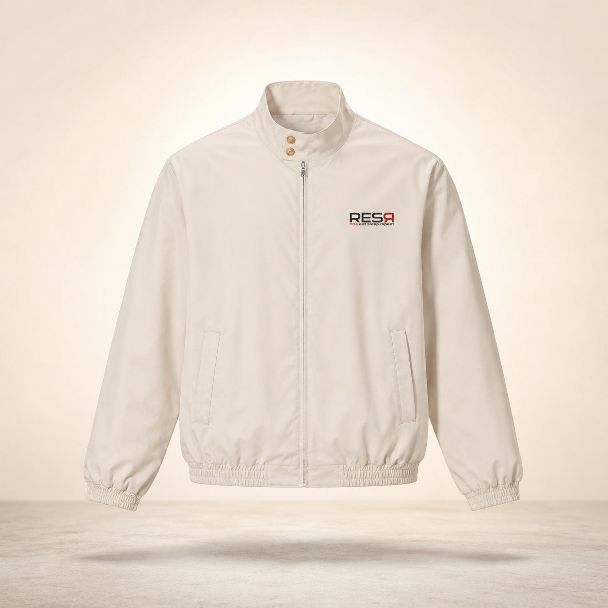 Foundation bomber jacket camel