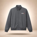 Foundation Bomber whitelogo dark grey