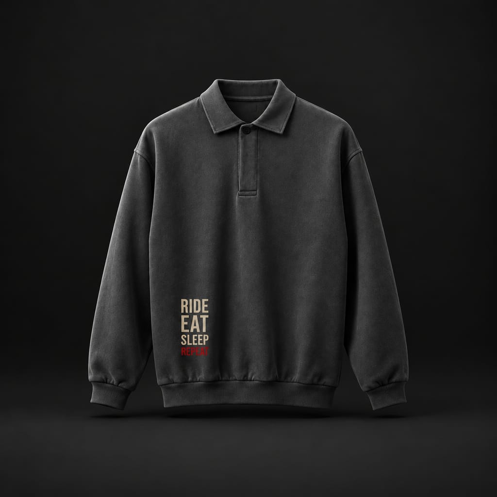 Heavyweight Fleece Polo Sweatshirt