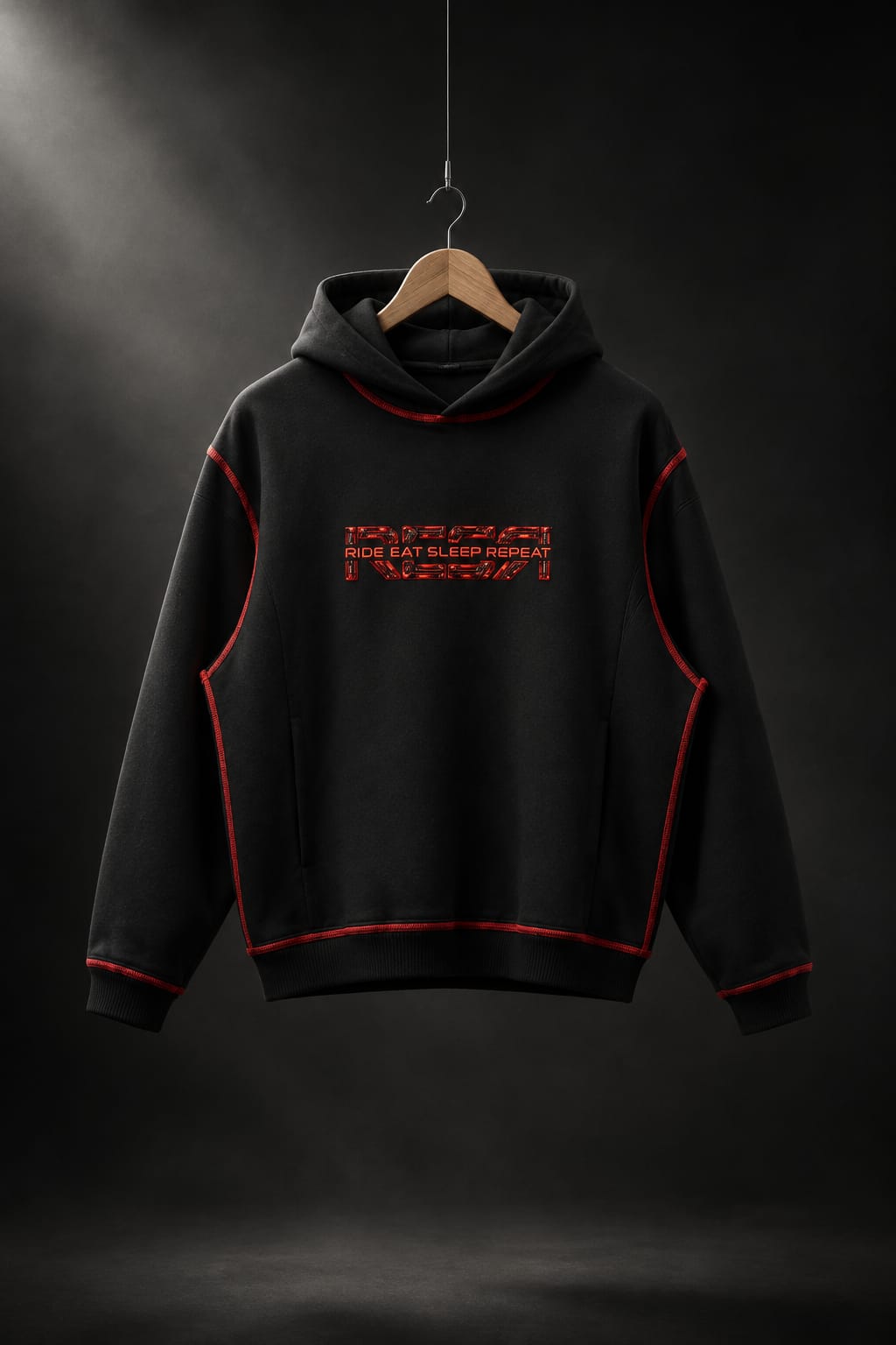 RESR STREETWEAR SUIT — BLACK / RED