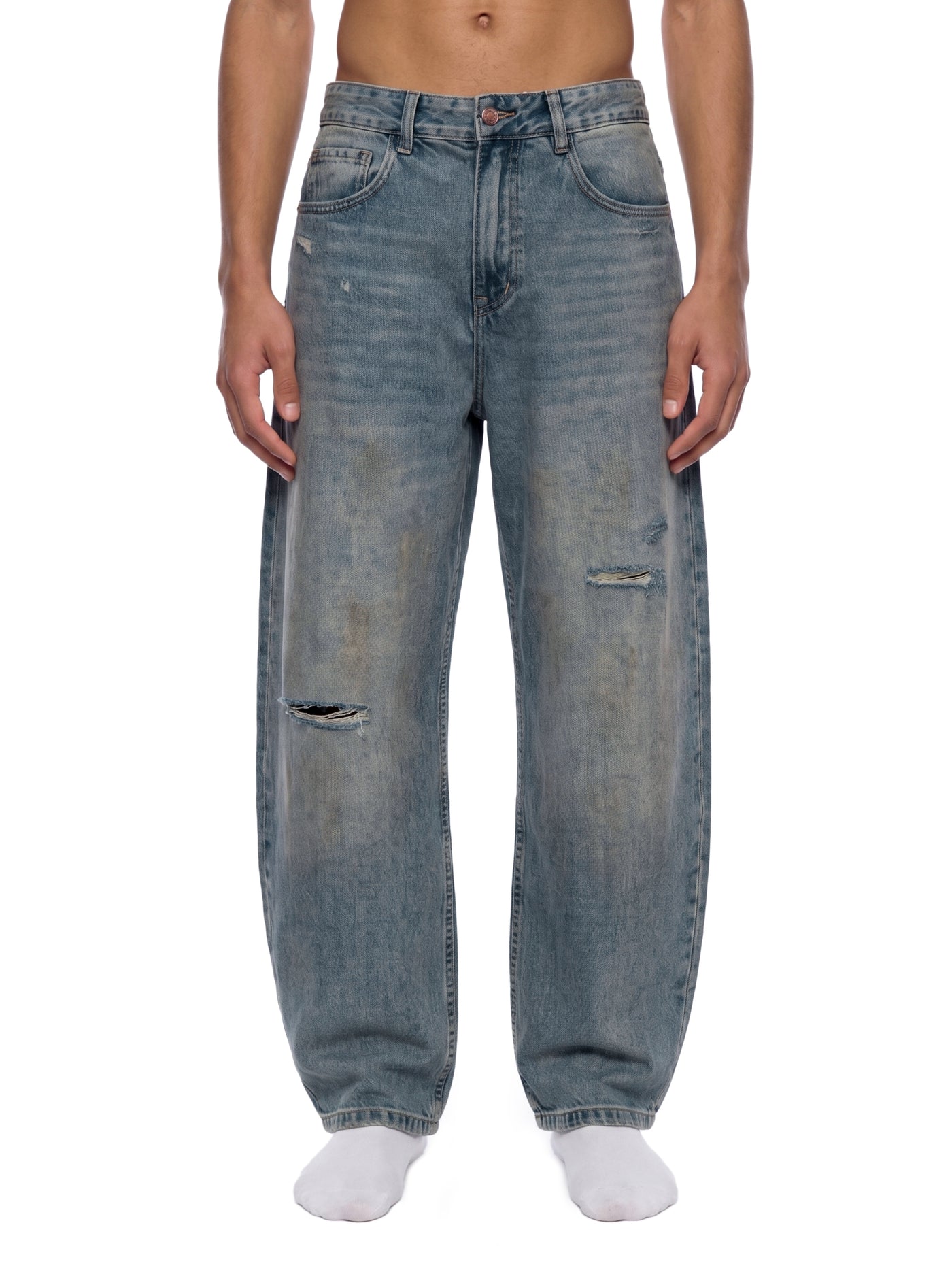 Foundation barrel leg jeans