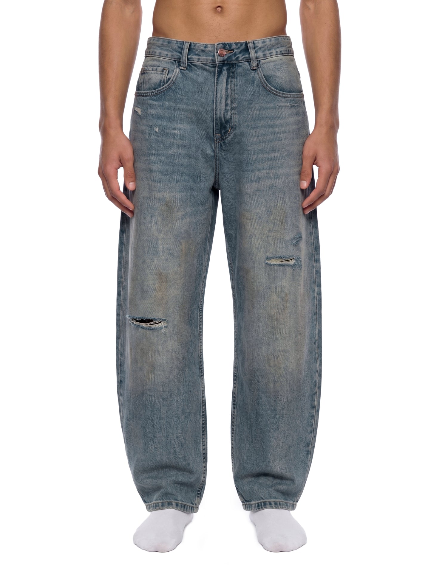 Foundation barrel leg jeans