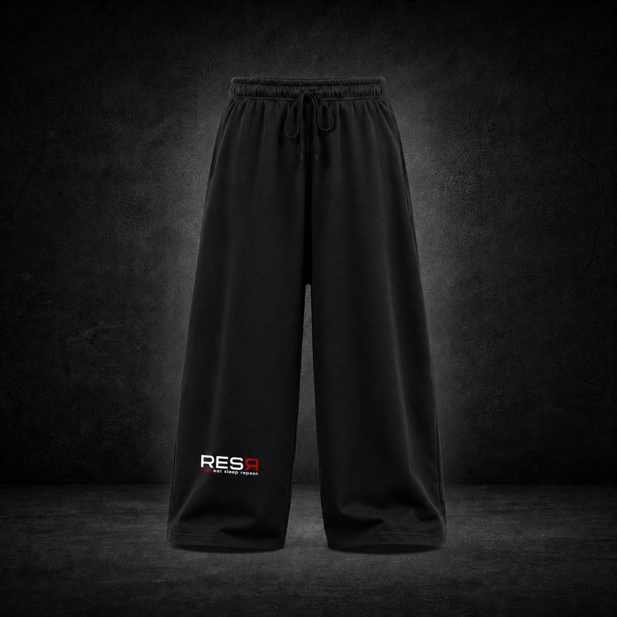 Anchor fleece pants black / loose leg