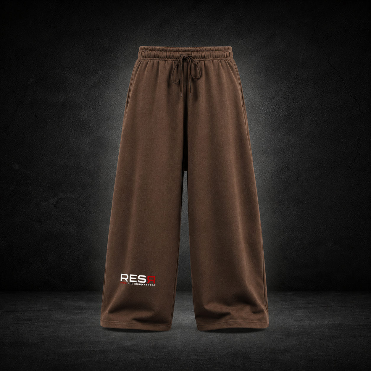 anchor fleece pants coffee / loose leg