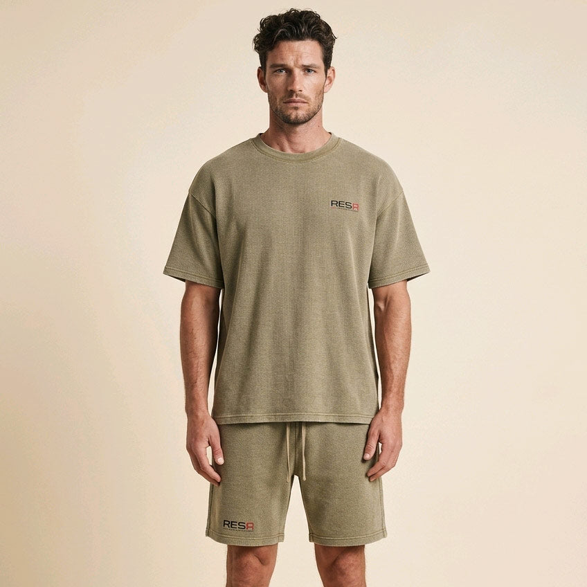 Foundation summer set waffle knit